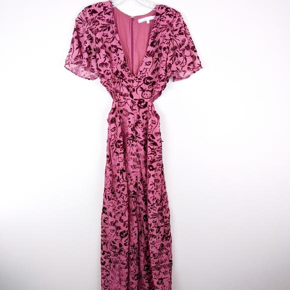 Lovers + Friends | Velvety Floral Cutout Dress-E33 - Picture 3 of 8